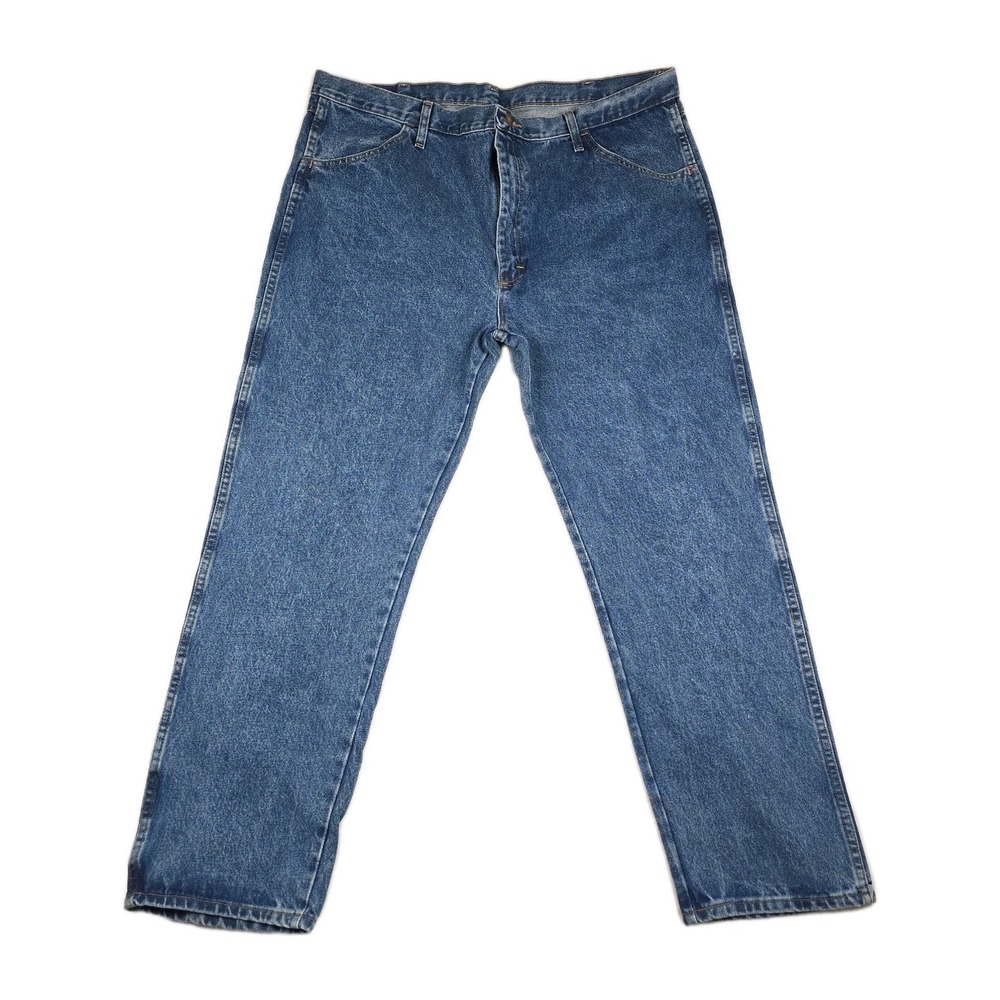 Rustler by Wrangler Men's‎ Size 42x30 Denim Blue Jeans Regular Fit Straight New